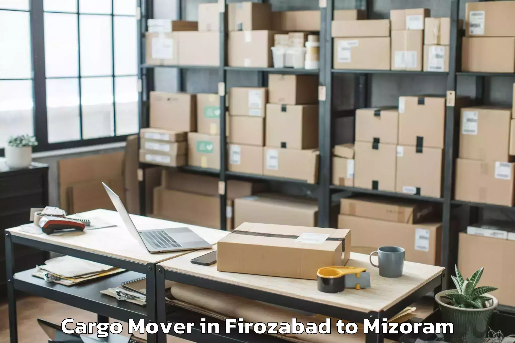 Affordable Firozabad to Hnahthial Cargo Mover